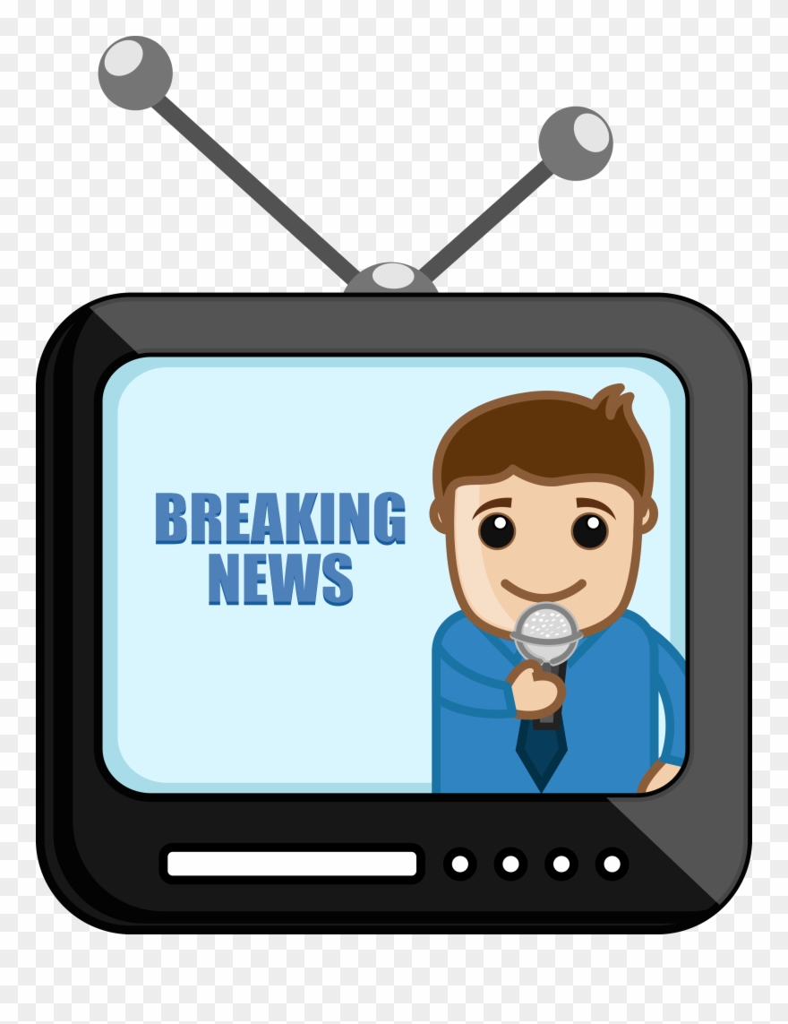 Enter Media Center - News Reporter Cartoons Clipart