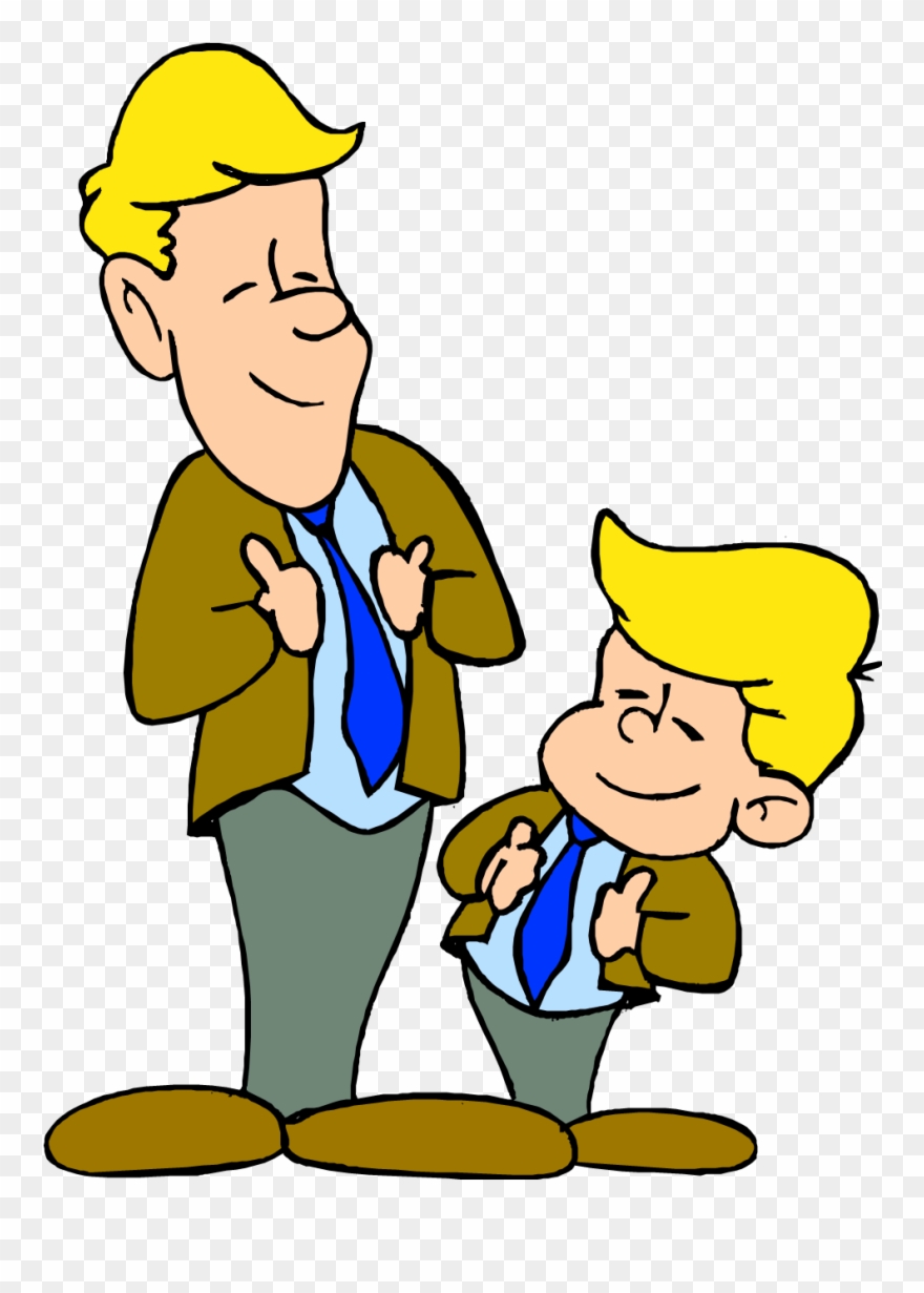Manners Clip Art - Dad And Son Clipart - Png Download