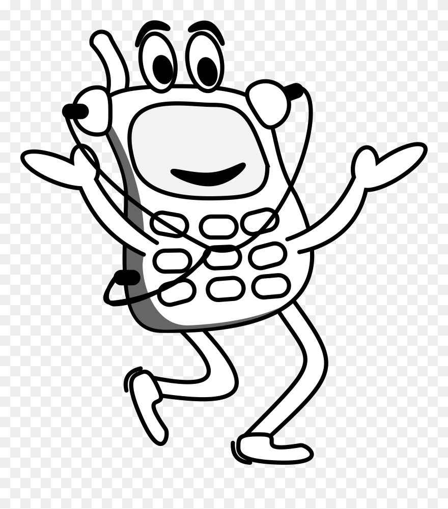 Clipart - Mobilephone - Malvorlage Handy - Png Download