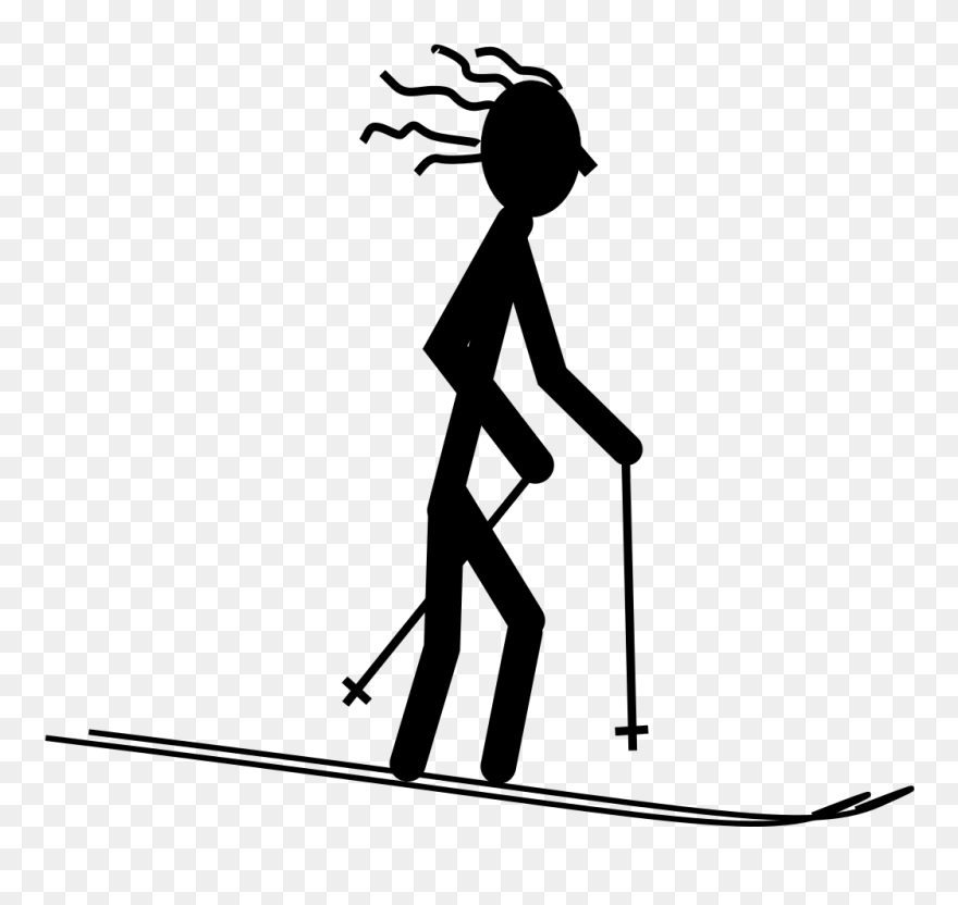 Clip Arts Related To - Skier Silhouette - Png Download
