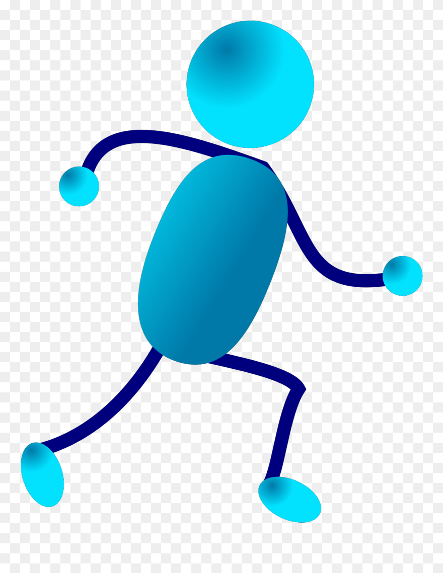 Man Clip Art - Stick Man Running - Png Download
