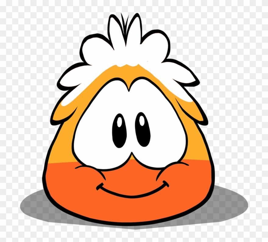 Candy Corn Puffle - Green Puffle Clipart