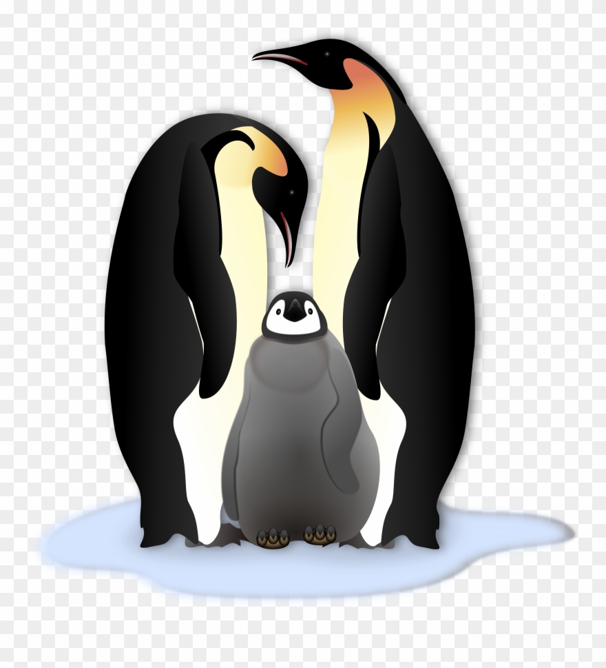 Pinguin Familie - Penguin Family Throw Blanket Clipart
