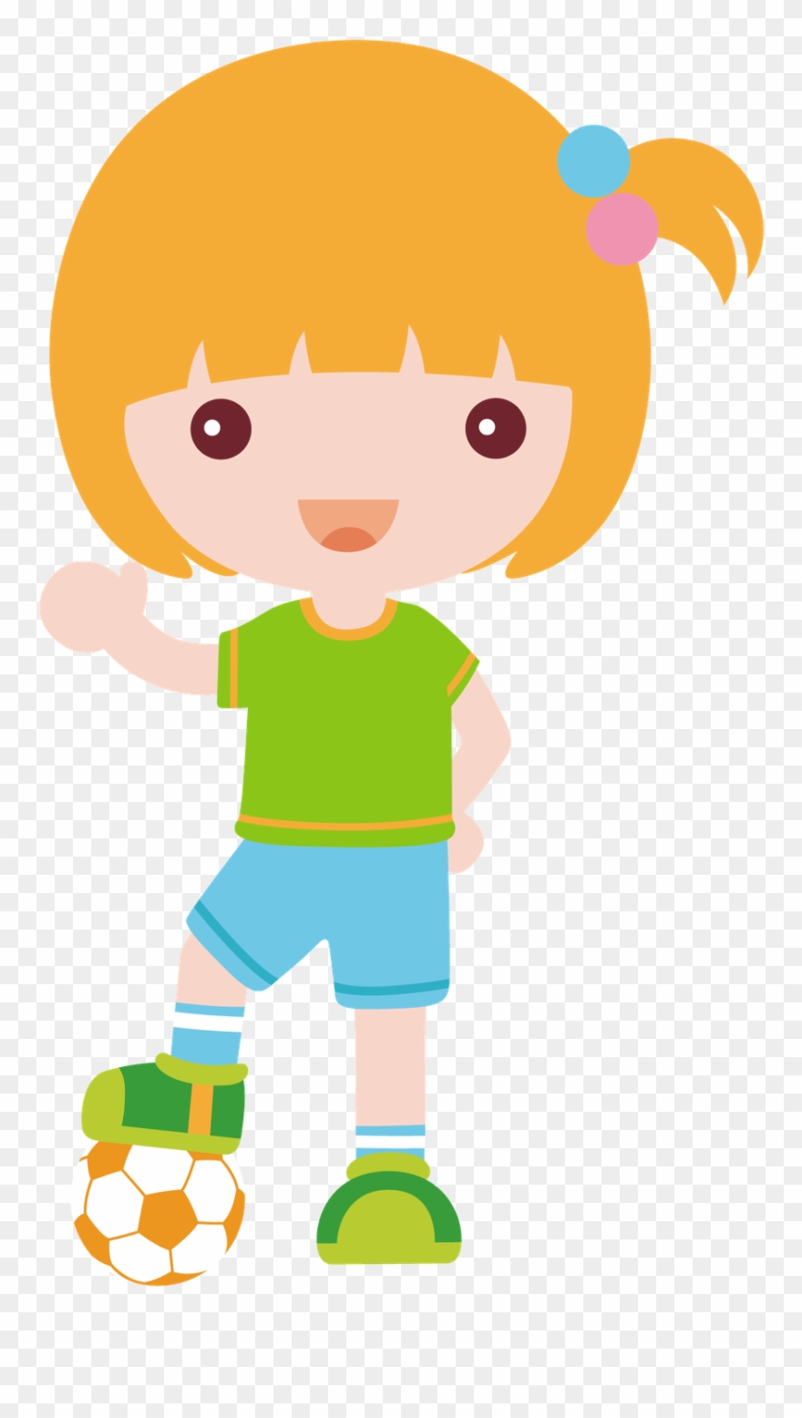 Minus Women's Football, Say Hello, Child Doll, Soccer - Tema Futebol Menina Png Clipart