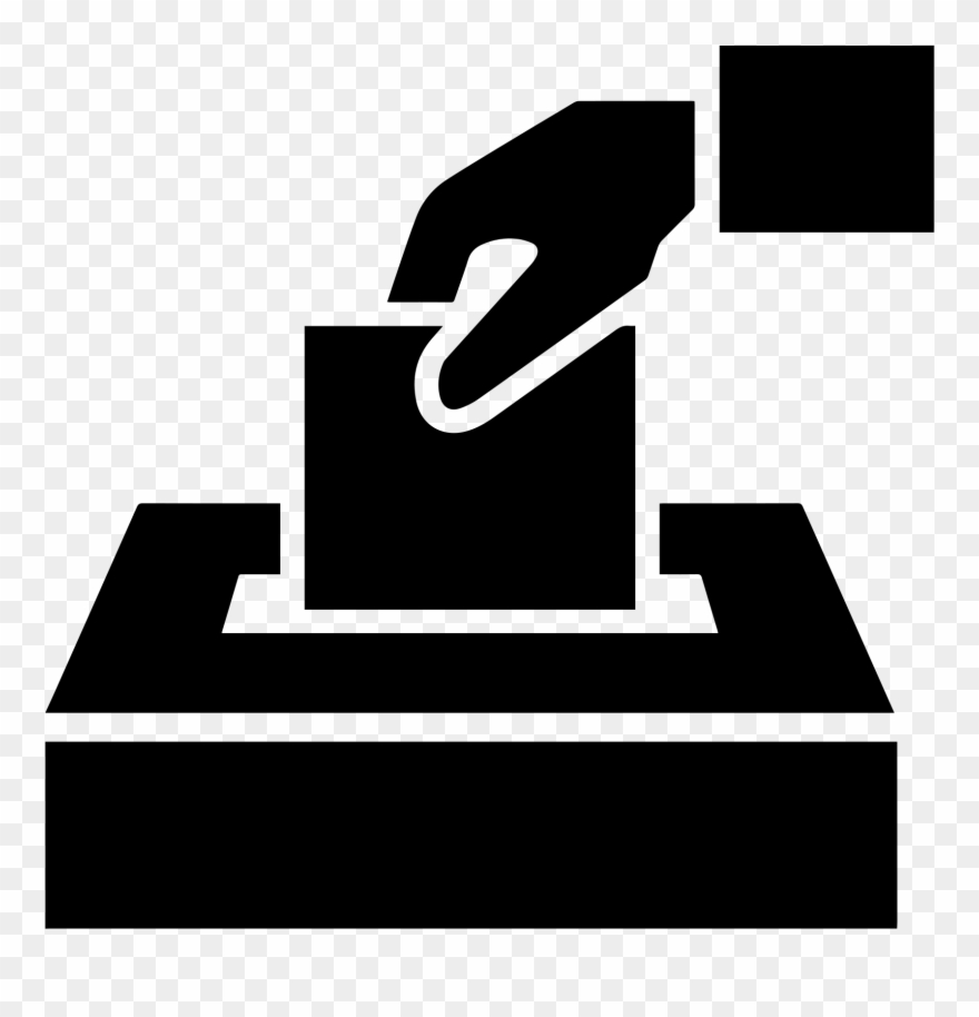 Ballot Box - Voting Image Black And White Clipart
