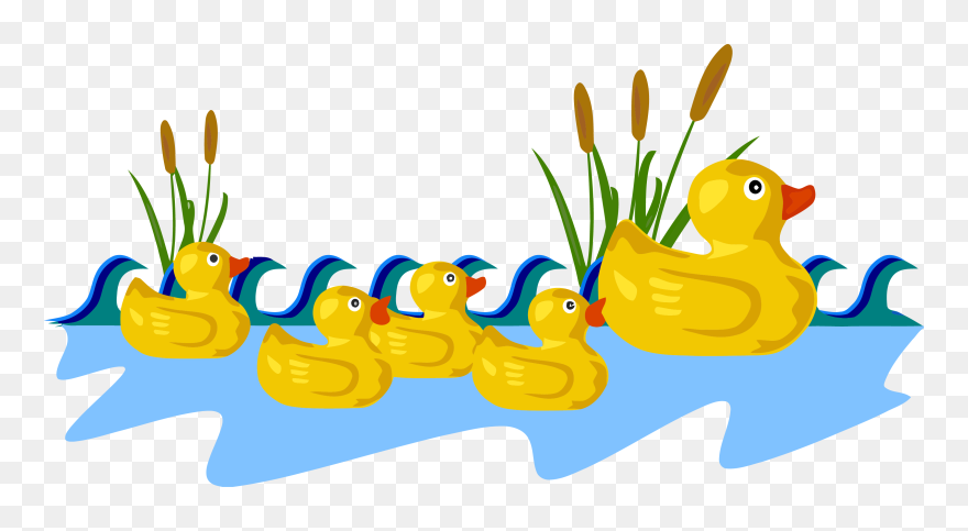 Rubber Duck Family Clipart By Gerald G - Ducks Clipart - Png Download