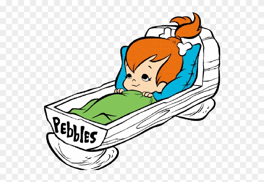 Baby Flintstones Baby Cartoon Characters Baby Clip - Pebbles Flintstone The Flintstones - Png Download