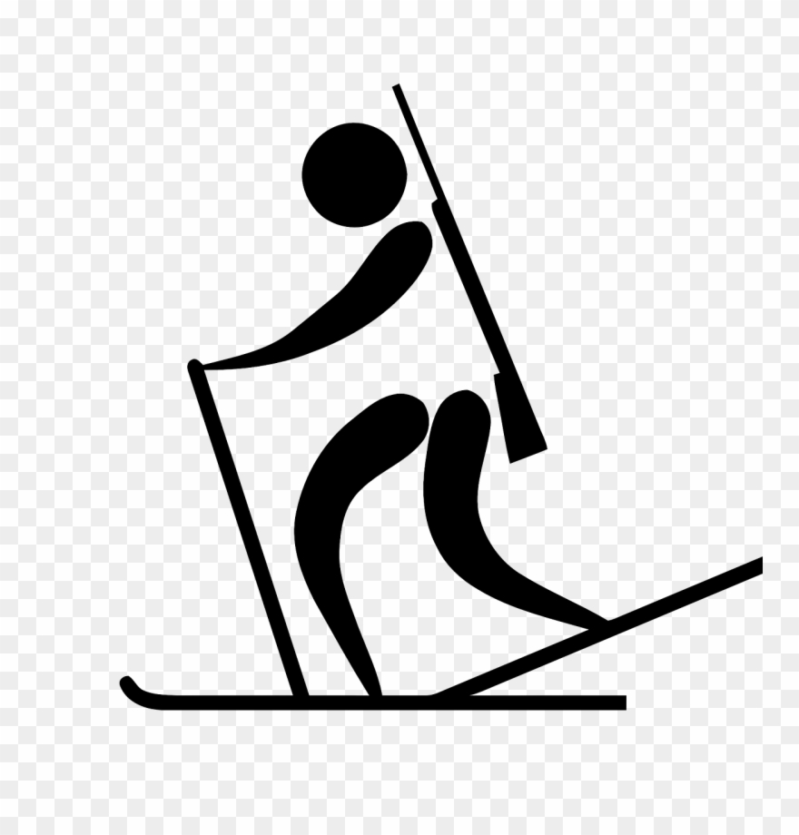 Olympic Sports Biathlon Pictogram Clip Art - Biathlon Clip Art - Png Download
