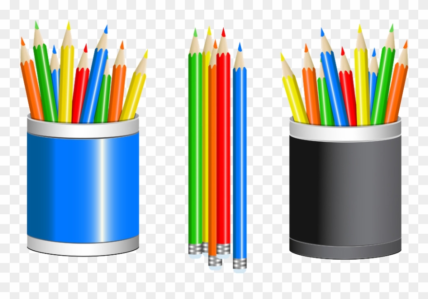Drawing Clipart Colour Pencil - Porta Lapis Png Vetor Transparent Png