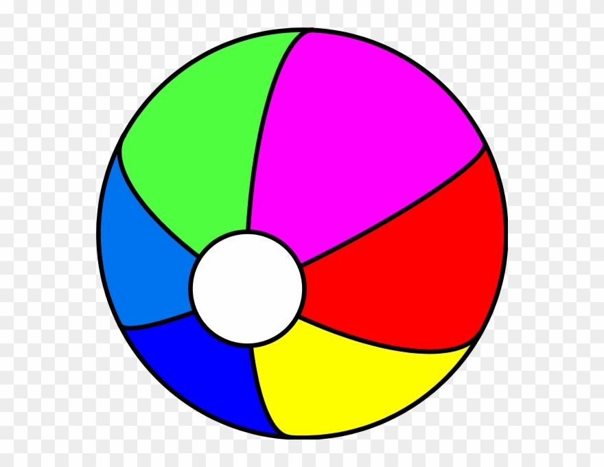 Beach Ball Clipart August Beach - Beach Ball Vector Clipart - Png Download