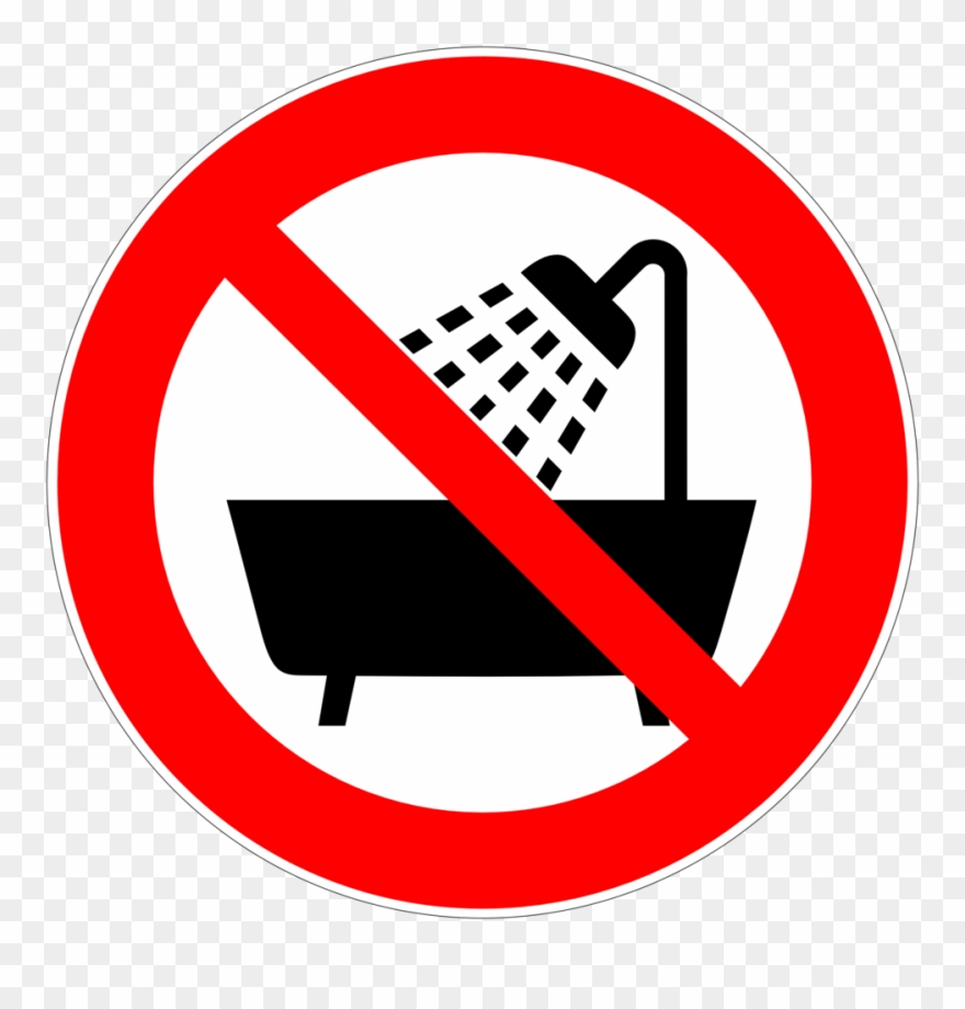 Verbot, Dieses Gerät In Der Badewanne, Dusche Oder - No Bath Clipart