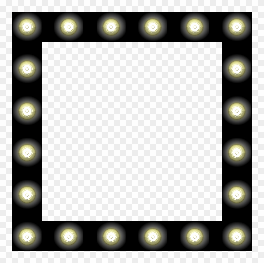 Hollywood Mirror With Light Bulbs Clip Art - Vanity Mirror Clip Art - Png Download