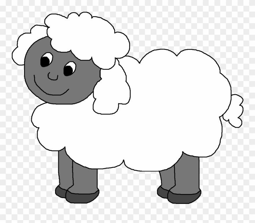 Lamb - Face - Clip - Art - Sheep Clipart With Black Background - Png Download