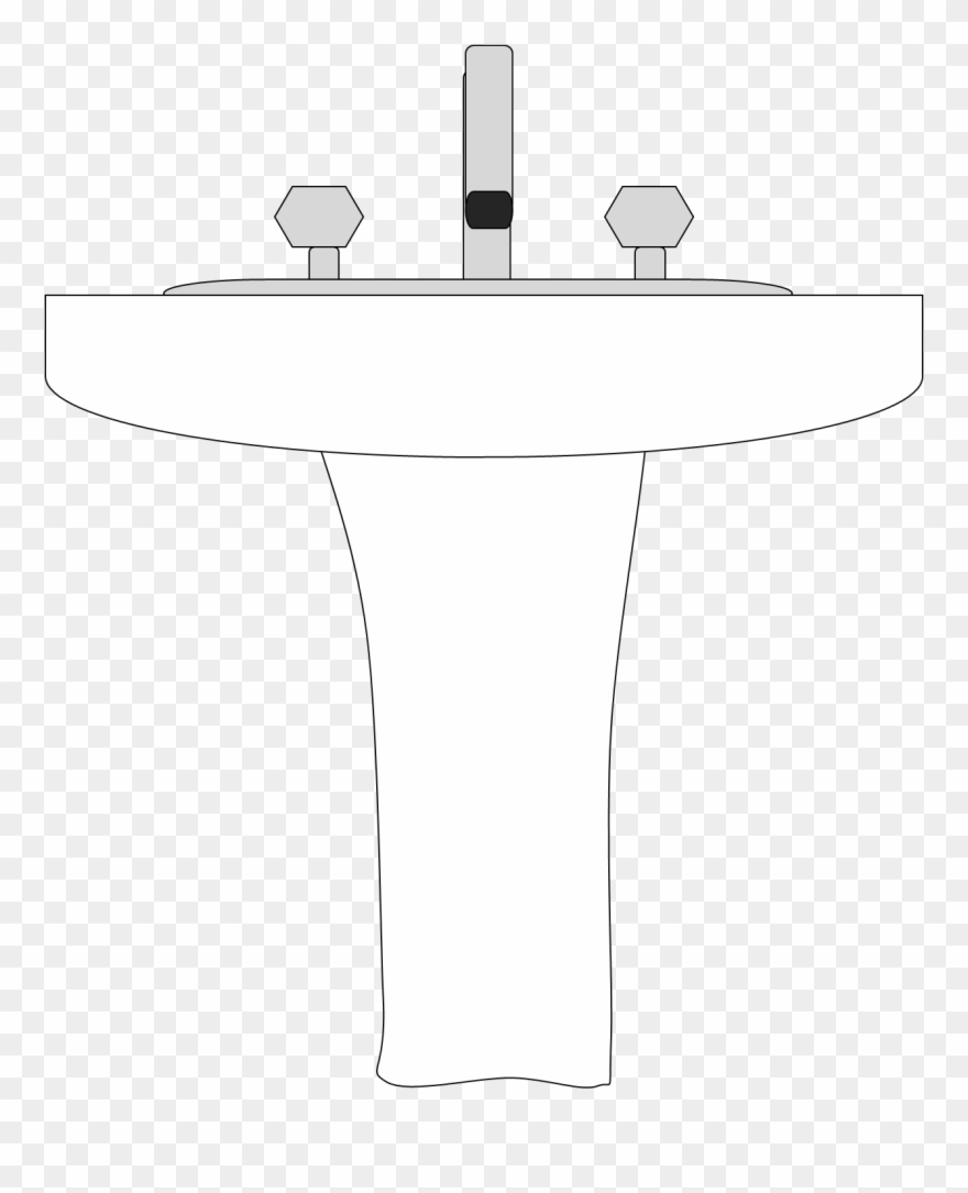 Sink Free Images At Vector Clip Art - Black And White Clip Art - Png Download