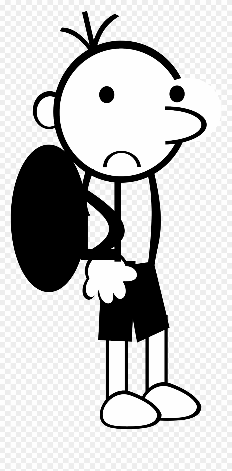 Vector Black And White Download Field Trip Clipart - Sad Boy Stick Figure - Png Download