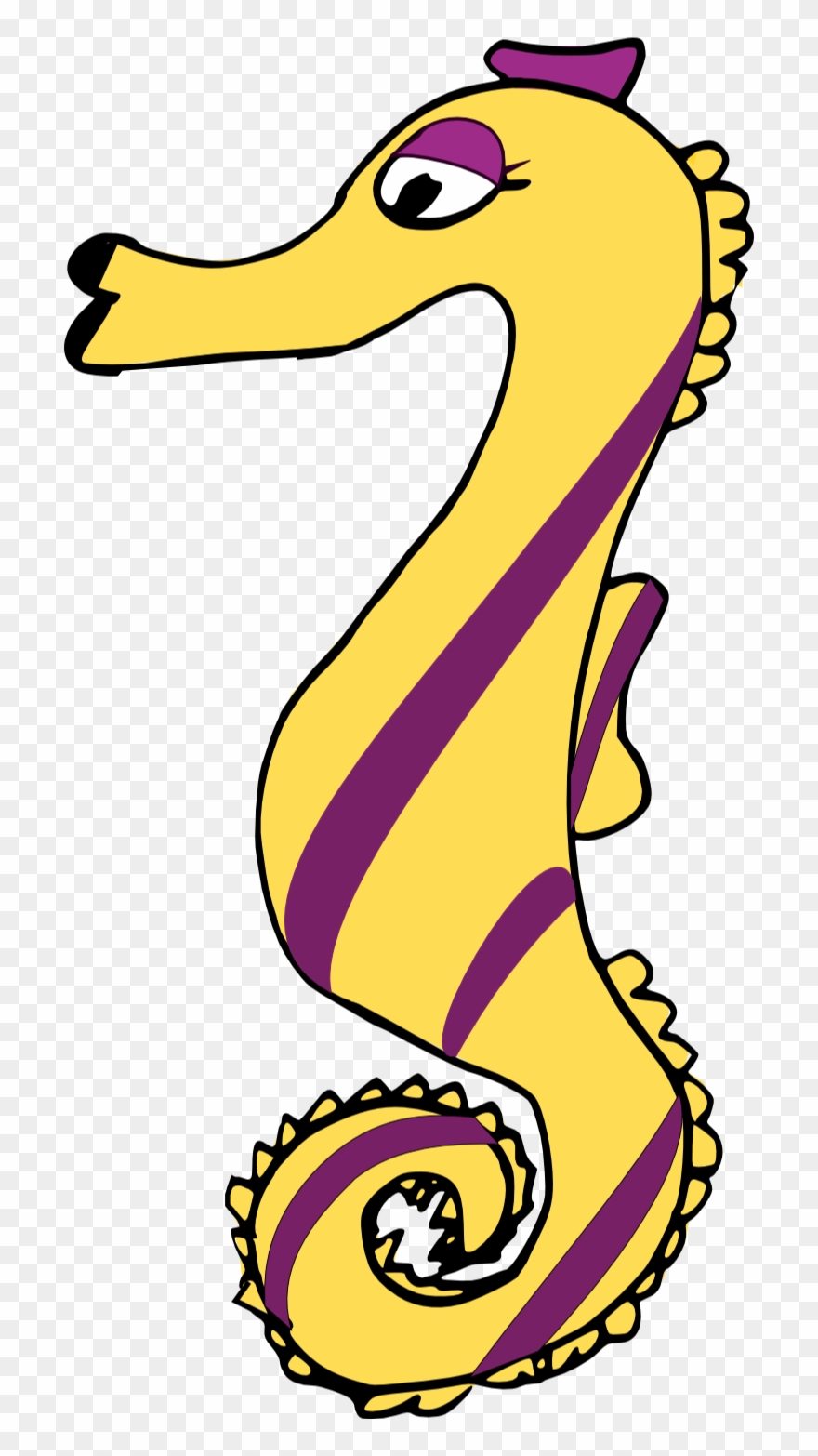 Free Printable Seahorse Tags And Borders - Seahorse Clip Art Transparent Background - Png Download