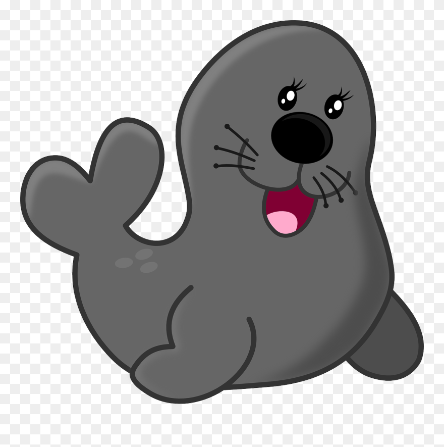 Banner Transparent This Face Clip Art - Baby Seal Shower Curtain - Png Download
