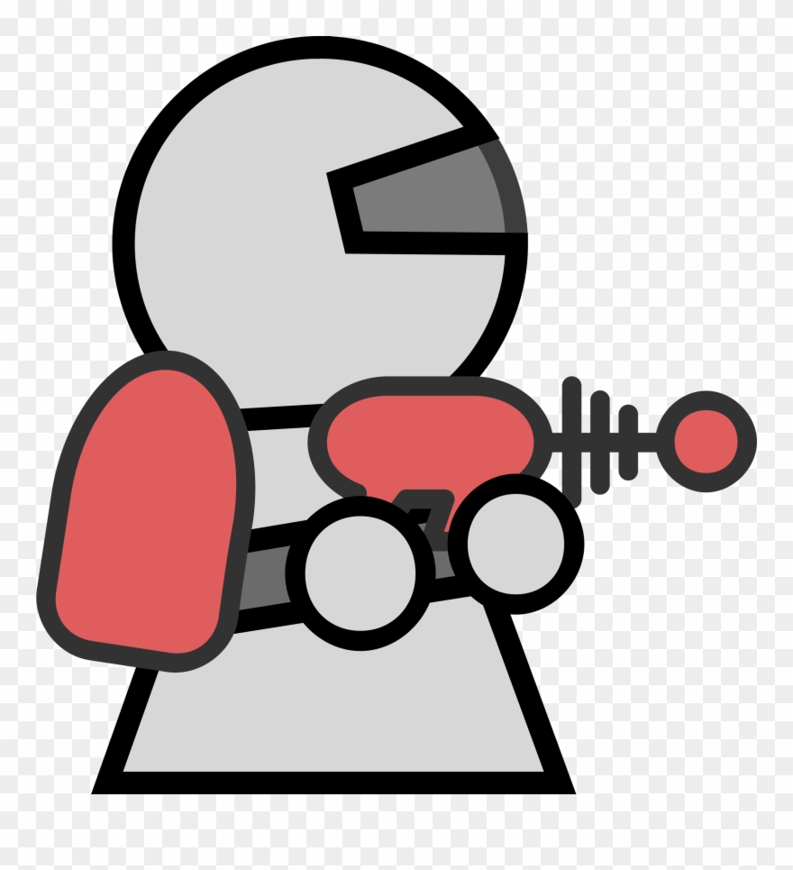 Astronaut Outer Space Art Download Space Suit - Astronaut With Gun Cartoon Clipart