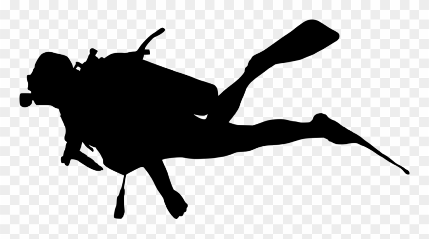 Dishes Clipart Sink Drawing - Scuba Diver Silhouette Png Transparent Png