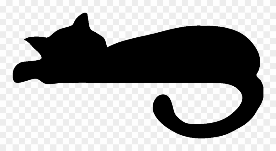 Sticker Chat Couche Ambiance Sticker Switch17 Lying - Chat Couché Dessin Noir Clipart