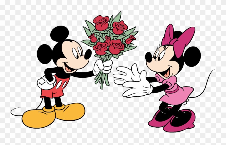 Mickey And Minnie Clipart Amp Look At Mickey And Minnie - Mickey And Minnie Rose - Png Download
