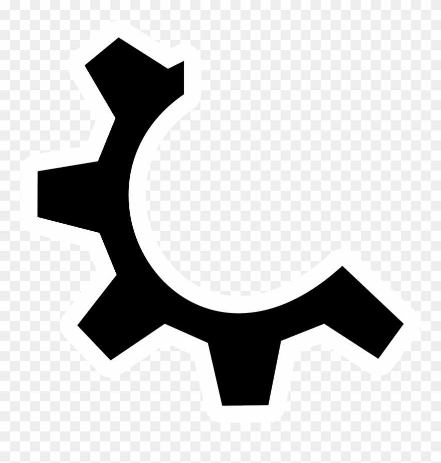 Mono Gear Icons Png Free Png And Icons Downloads Cogs Clipart
