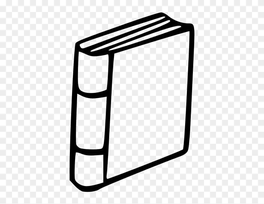 Open Book Clipart Black And White - Book Spine Clip Art - Png Download