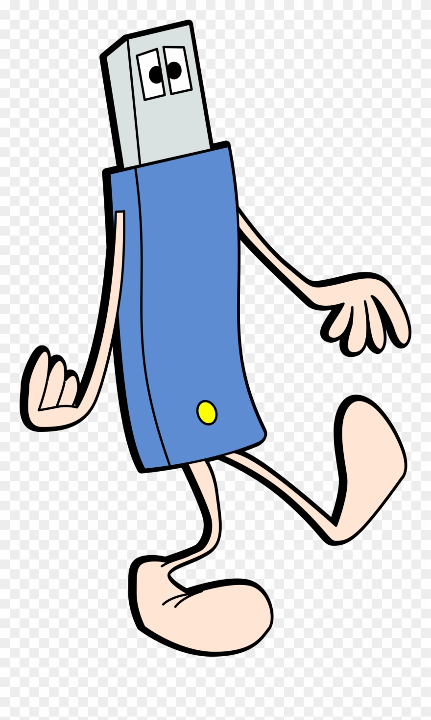 Usb Flash Drives Computer Data Storage Flash Memory - Usb Cartoon Clipart