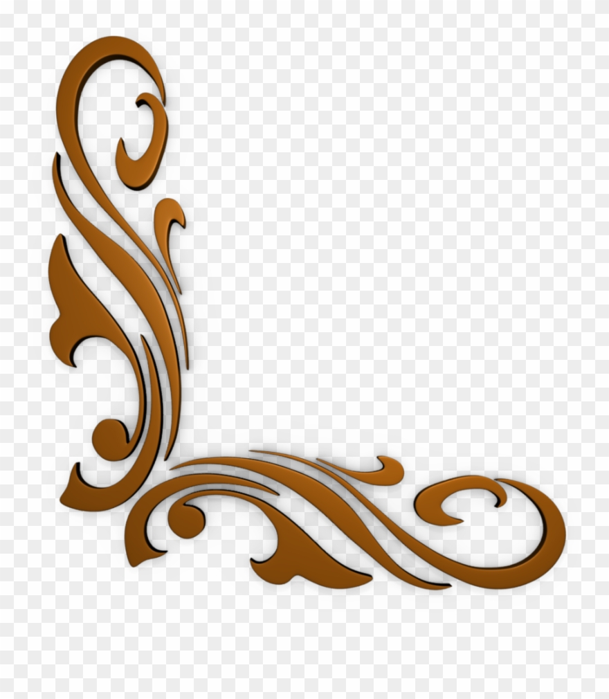 Cross Scroll Cliparts - Hd Corner Design Png Transparent Png