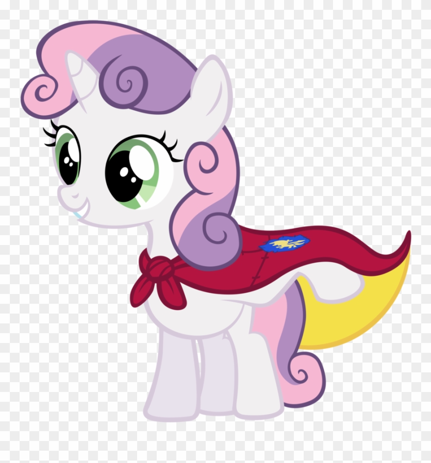 Svg Free Stock Artist Solusjbj Clothes - Sweetie Belle With Cape Clipart