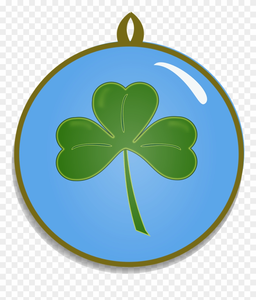 Free 4 Leaf Clover Gradient Free Lucky Charm - Charm Clipart - Png Download