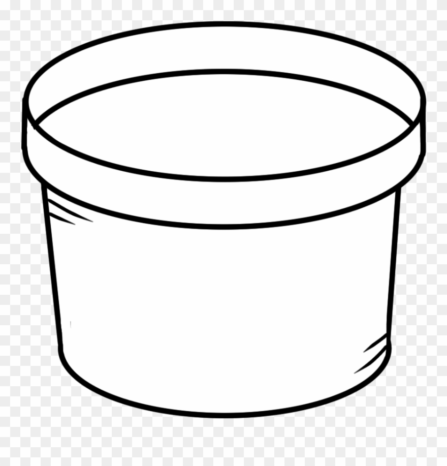 Pot Clipart Black And White - Black And White Flower Pot Clipart - Png Download