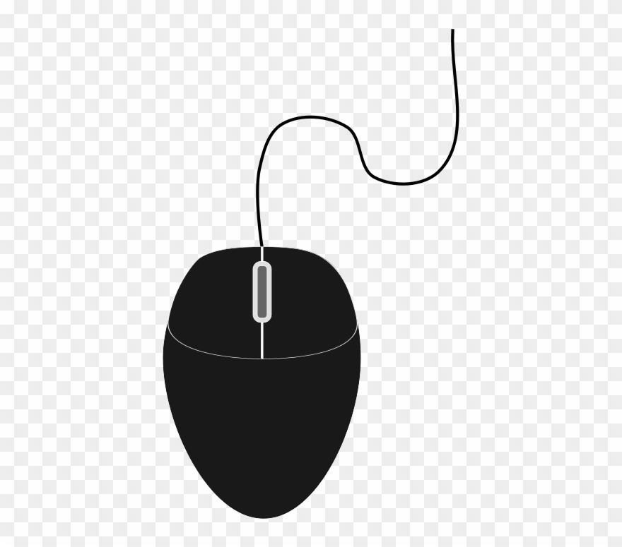 Computer Mouse Clip Art Black And White - Black Computer Mouse Clipart - Png Download