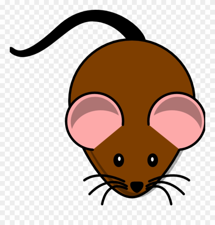 Brown Mouse Lab Clip Art - Dark Brown Mouse Cartoon - Png Download