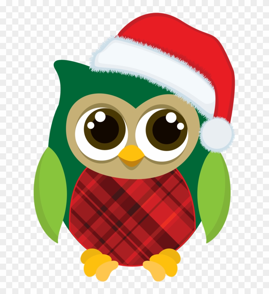 Christmas Owl Clip Art Eulen Zeichnen, Weihnachtsdekoration, - Christmas Owl Clipart - Png Download