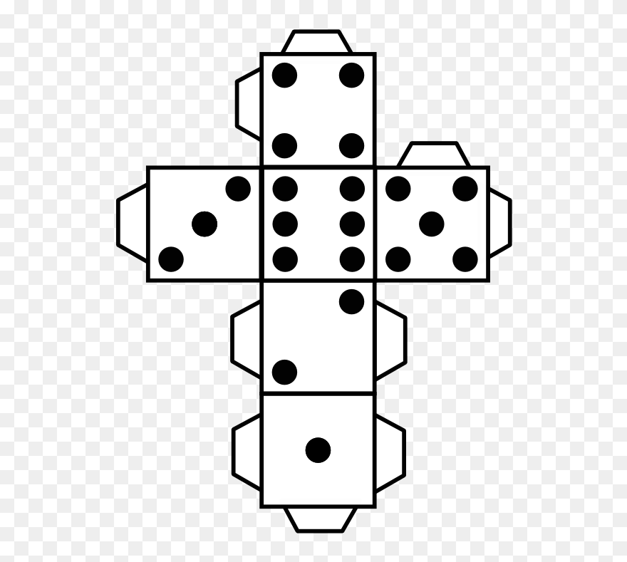 Dice Craft Template - Dice Template A4 Clipart