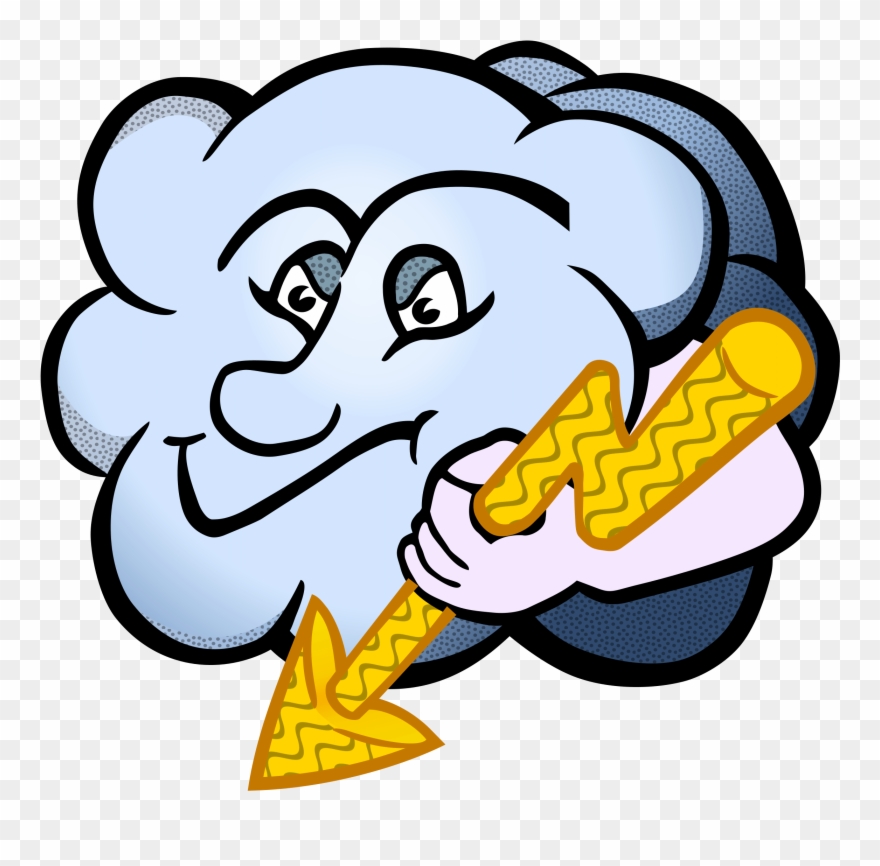 Computer Icons Line Art Cartoon Thunder - Clipart Blitz - Png Download