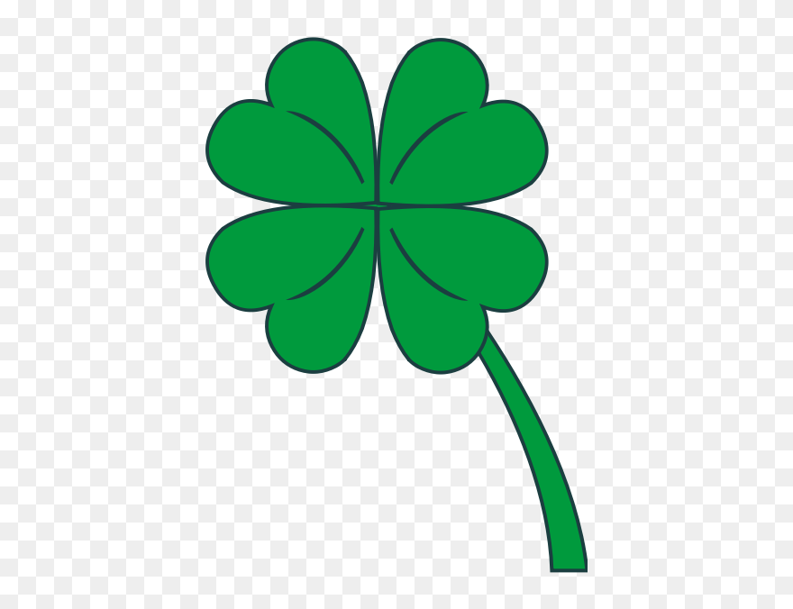 Free 4 Leaf Clover - Four Leaf Clover Clip Art - Png Download