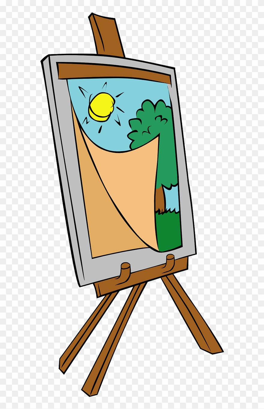 Net Clip Art Gerald G Easel Svg - Easel Clip Art - Png Download
