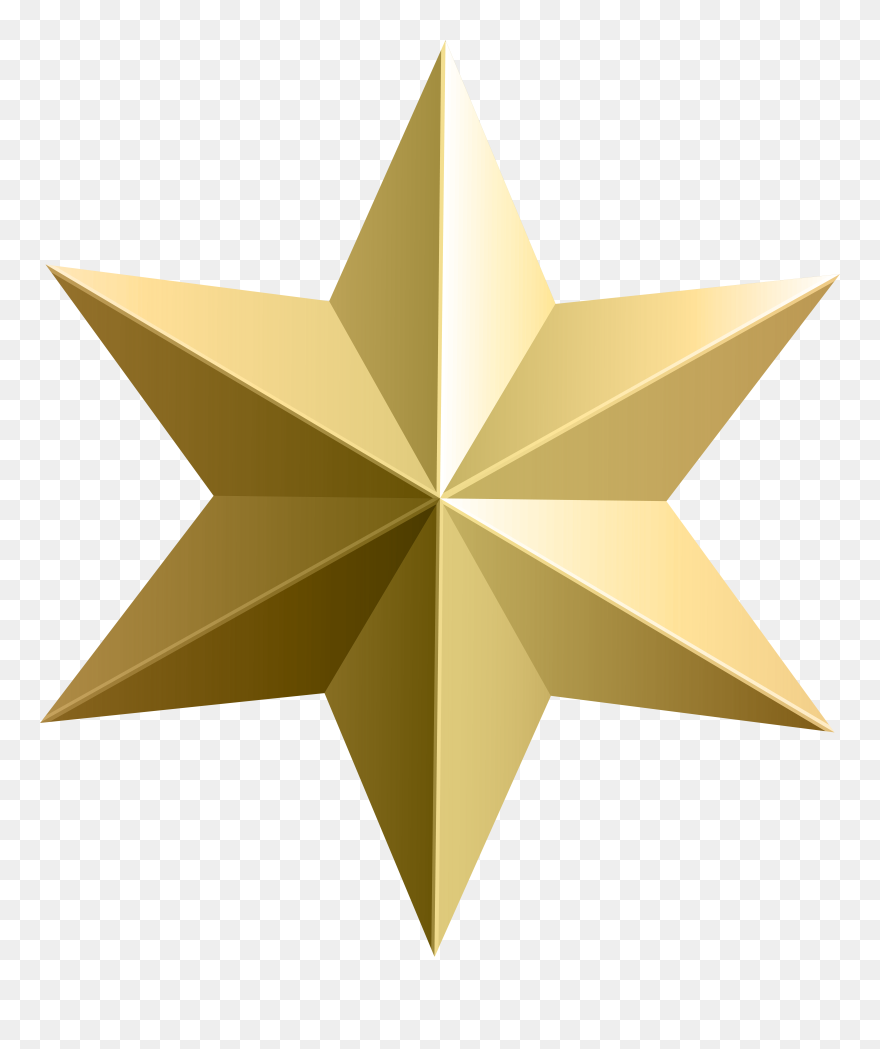 Hollywood Clipart - Gold Star Transparent Background - Png Download
