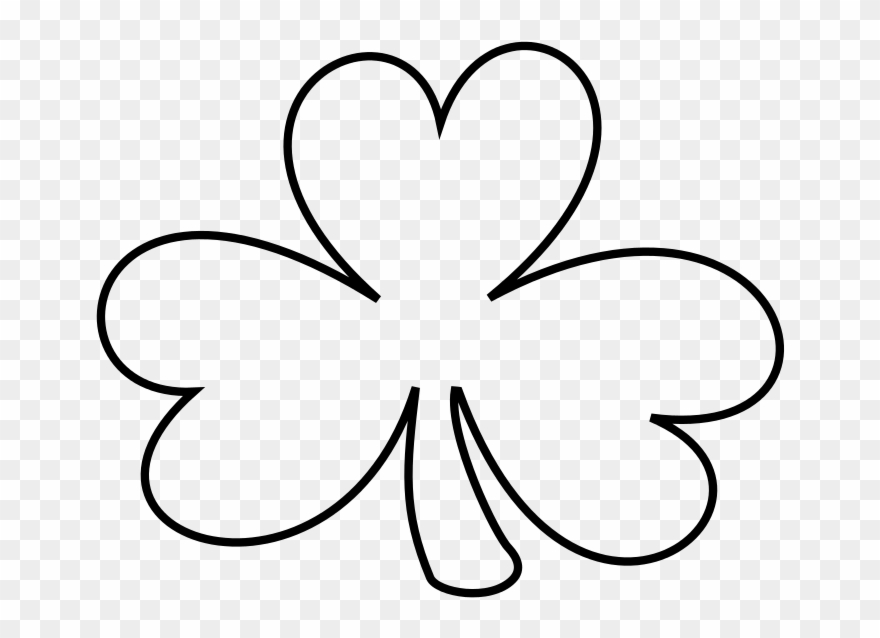 Free Shamrock Outline - Shamrock Outline Clipart