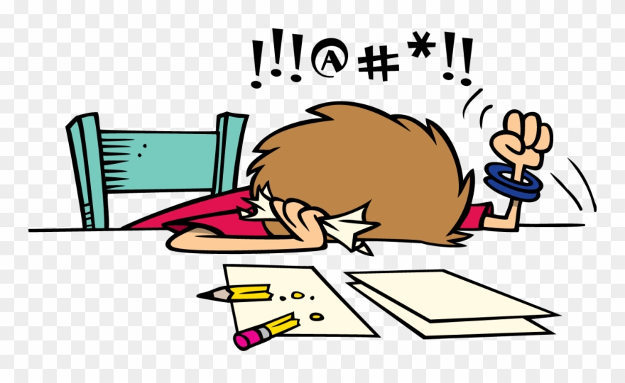 Für Lehrer Gilt Dies Alles Nicht - Cartoon Woman Pulling Her Hair Out Clipart