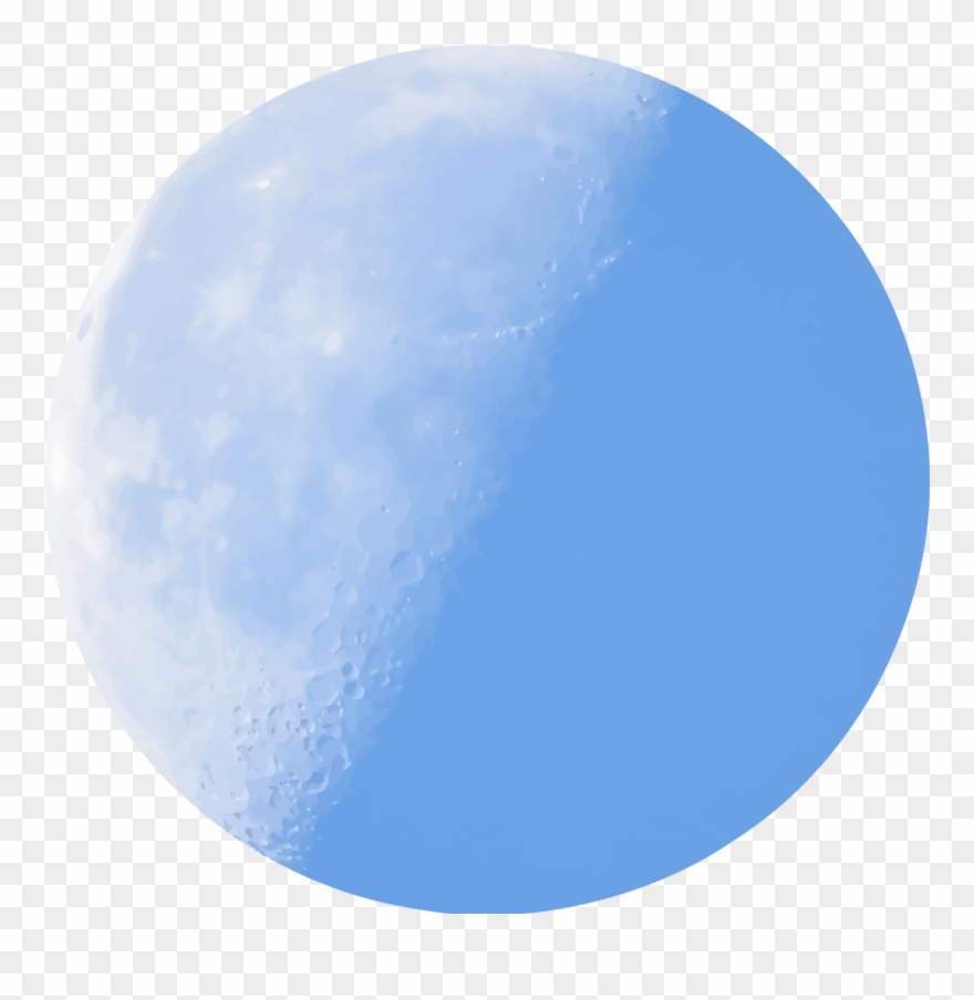 Isolated Half Moon In Daylight Icons Png - Blue Moon Clipart Transparent
