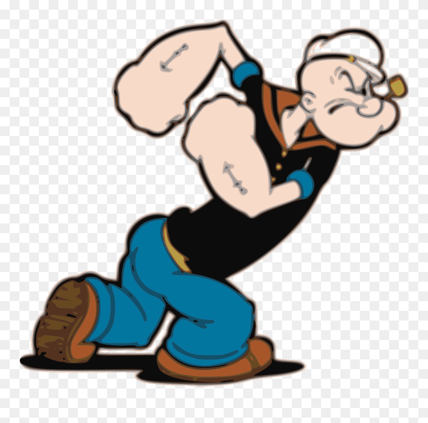Popeye Cartoon Walking - Popeye The Sailor Man Clipart