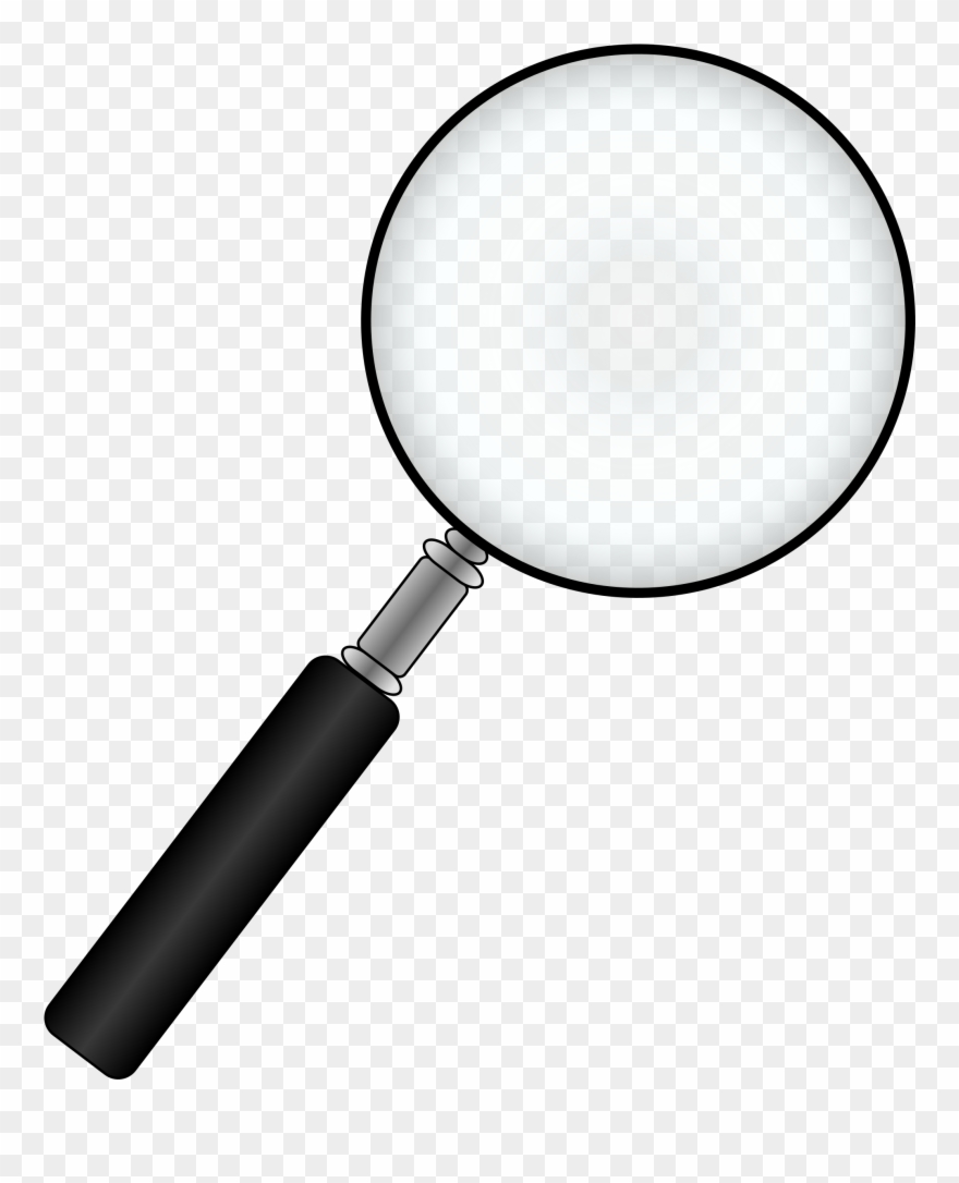 Black Magnifying Glass Clip A - Transparent Background Magnifying Glass Png