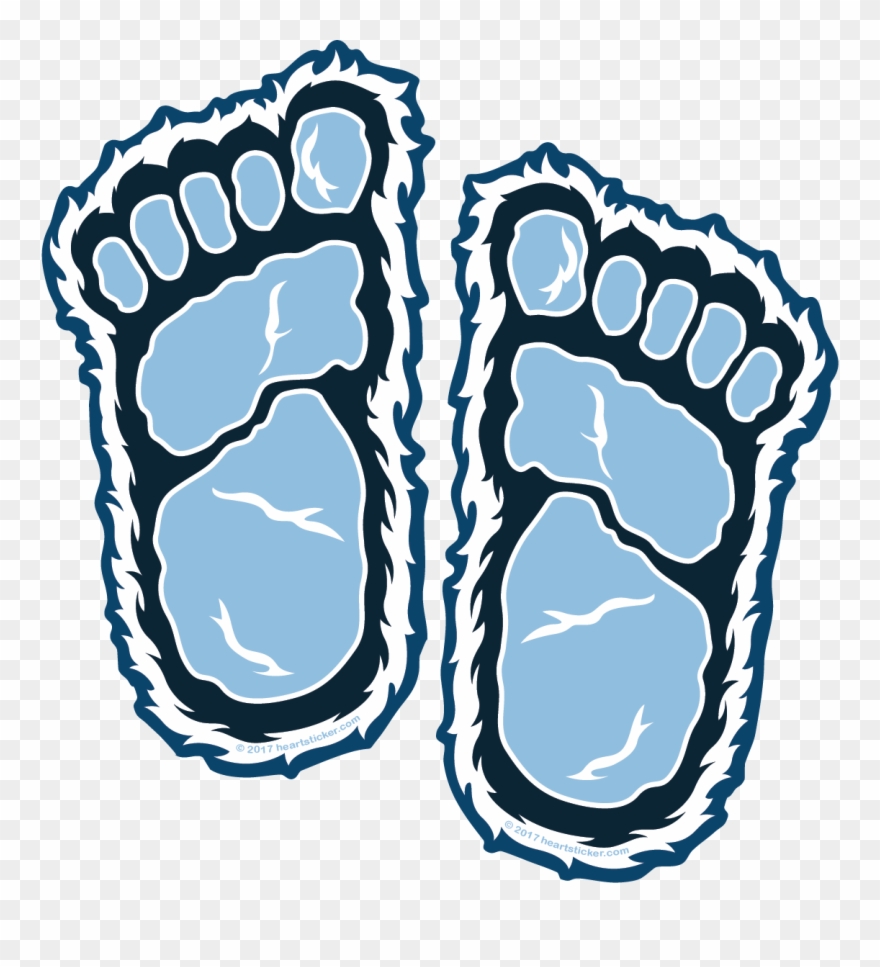 Feet Clipart Yeti - Yeti Footprint Clipart - Png Download