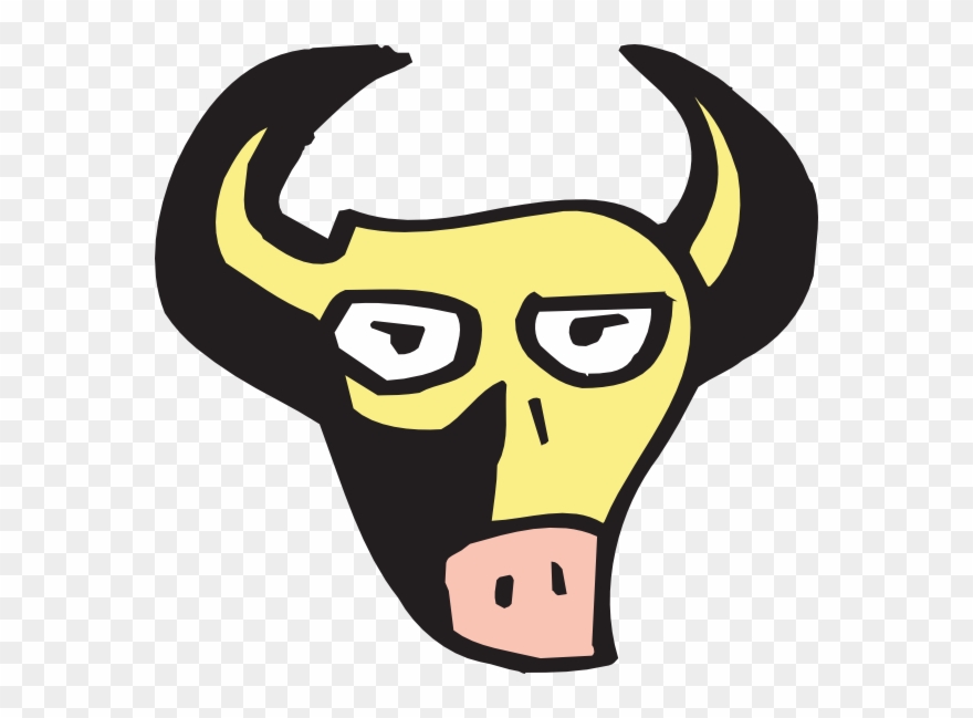 Bull Face In Shadow Svg Clip Arts 600 X 569 Px - Png Download