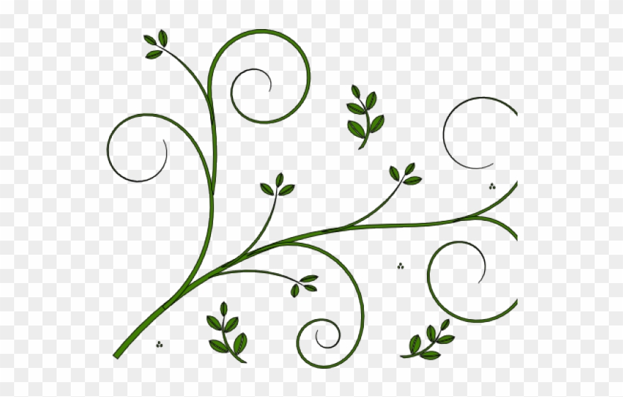 Vine Clipart Design - Simple Flower Design Border - Png Download