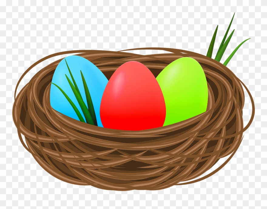 Nest With Eggs Clipart - Png Download
