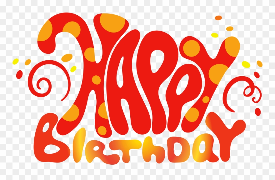 Happy Birthday Stylish Fonts Clipart